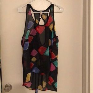 Sheer colorful blouse